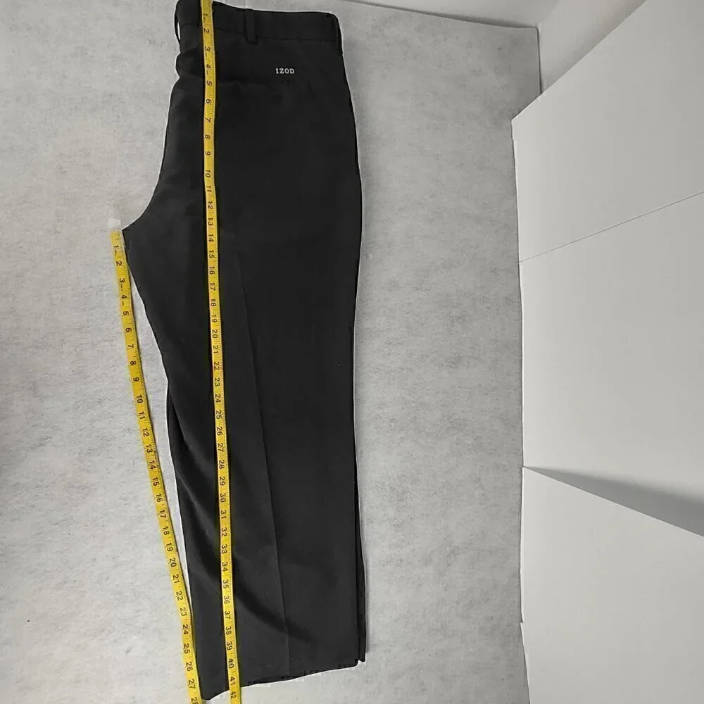Izod Men's Black Grip Waistband Swingflex Golf Pants Size 42X30 - Picture 8 of 9